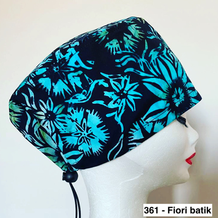 Cuffietta chirurgica  Fiori batik n 103