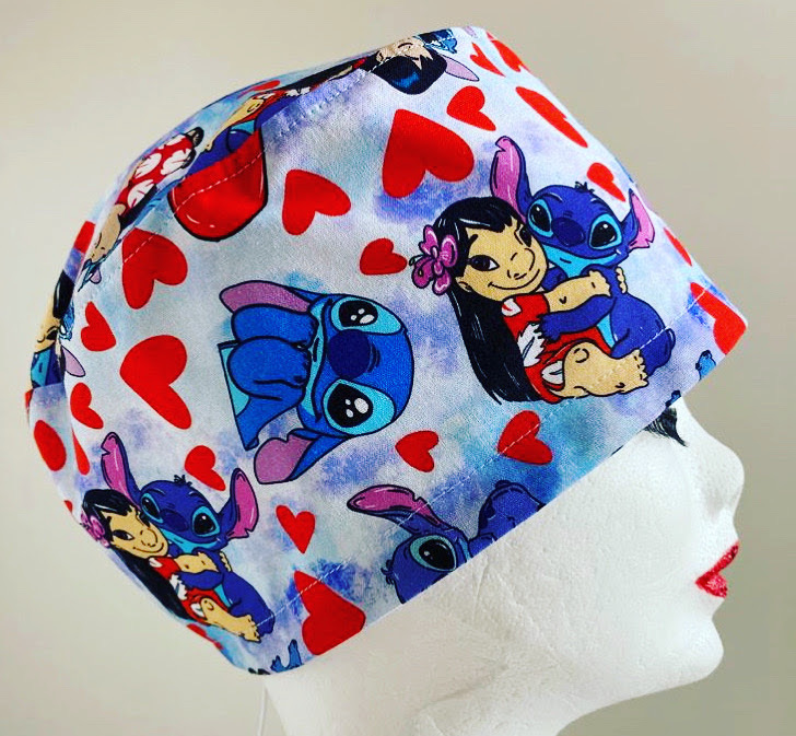 Cuffia chirurgica  Lilo Stich cuori  n 138