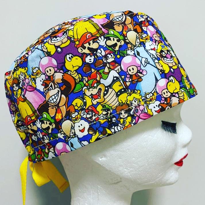 Cuffia chirurgica  Super Mario sfondo BLU