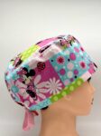 Cuffietta chirurgica  MINNIE FIORI VERDE ROSA  n 52