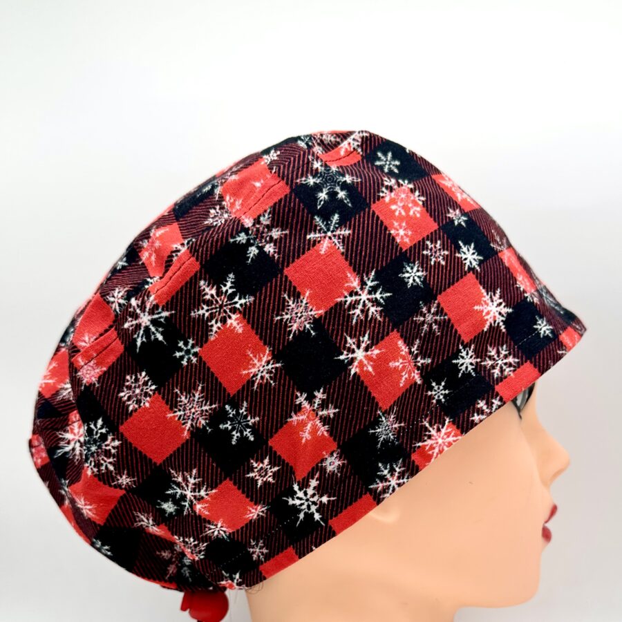 Cuffia chirurgica  NATALE TARTAN SCOZZESE  n 13N