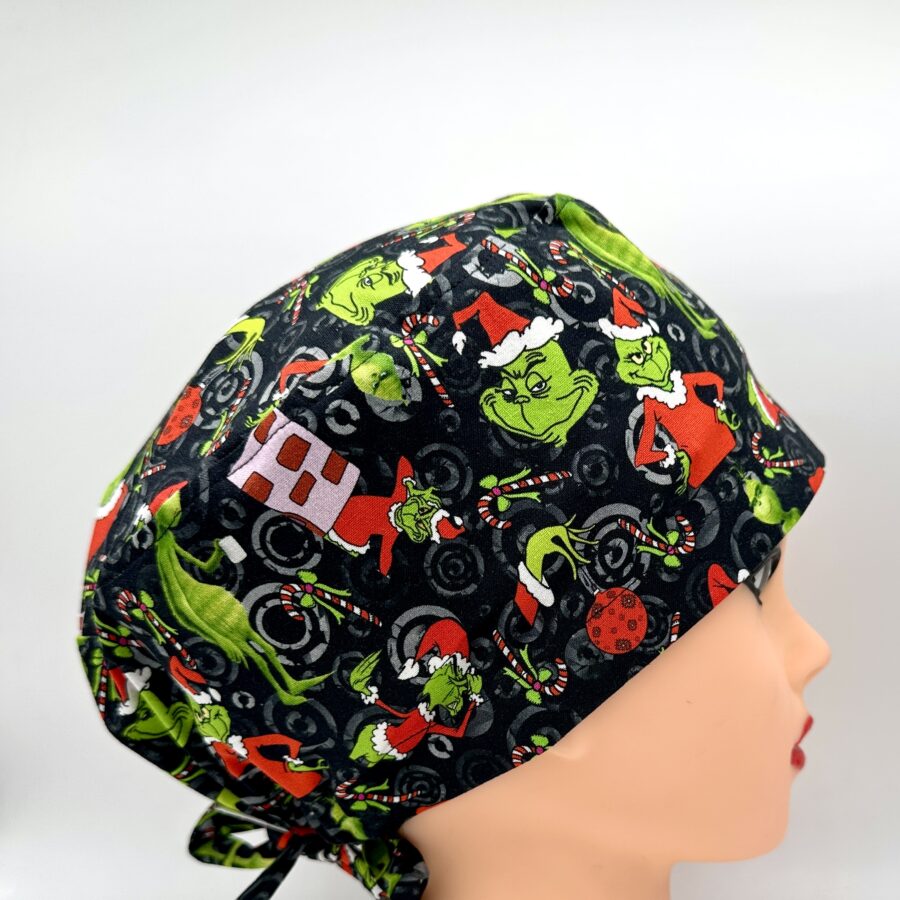 Cuffia chirurgica  NATALE  GRINCH SFONDO NERO N 28N
