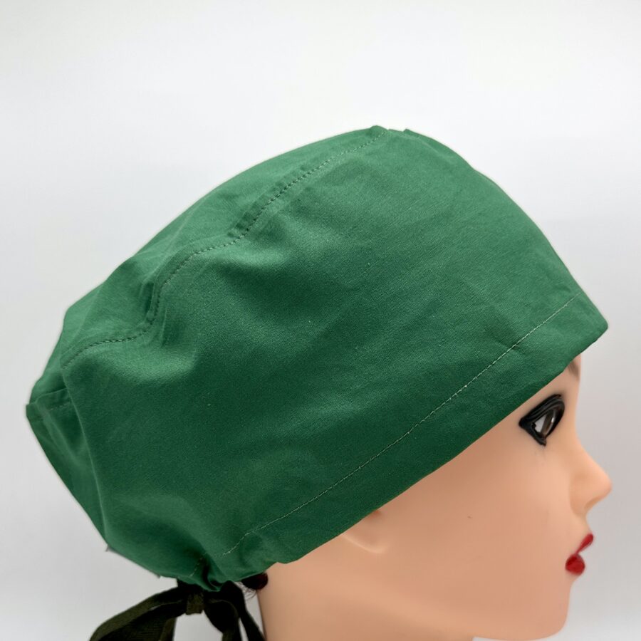 Cuffia chirurgica  Tinta unita verde oliva n 163