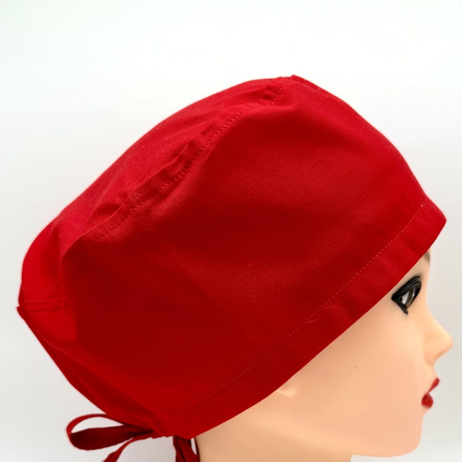 Cuffia chirurgica  Tinta unita rossa n 181
