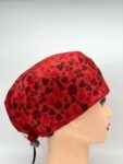 Cuffia chirurgica    Fantasie in seta Max Mara sfondo rosso n 272